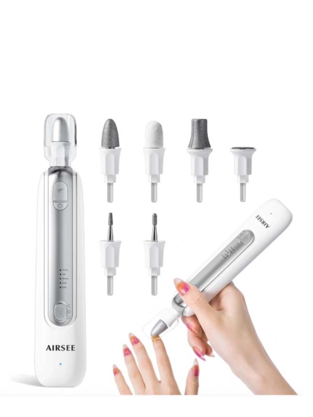 Silver And White Professional Manicure Pedicure Kit
